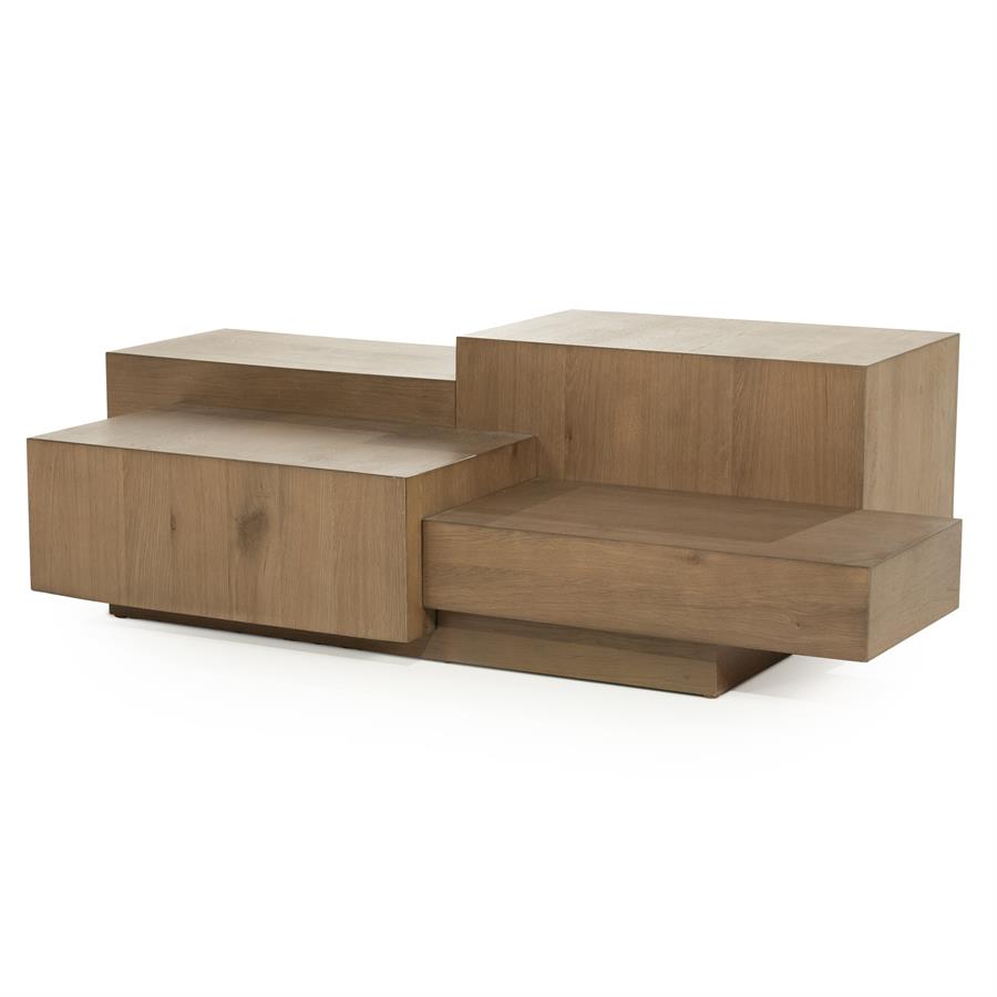 Salontafel Quinten rechthoekig - bruin - Afbeelding 2
