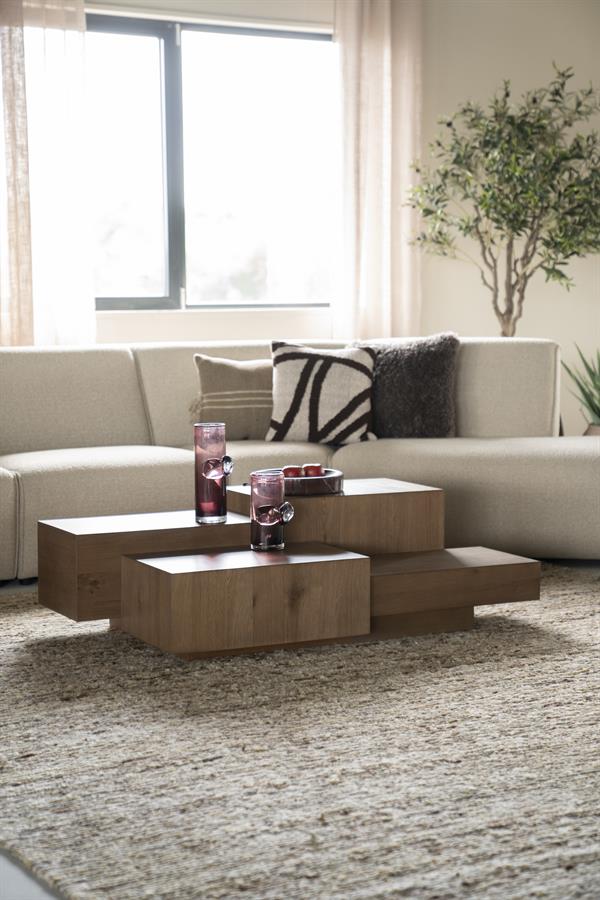 Salontafel Quinten rechthoekig - bruin - Afbeelding 16
