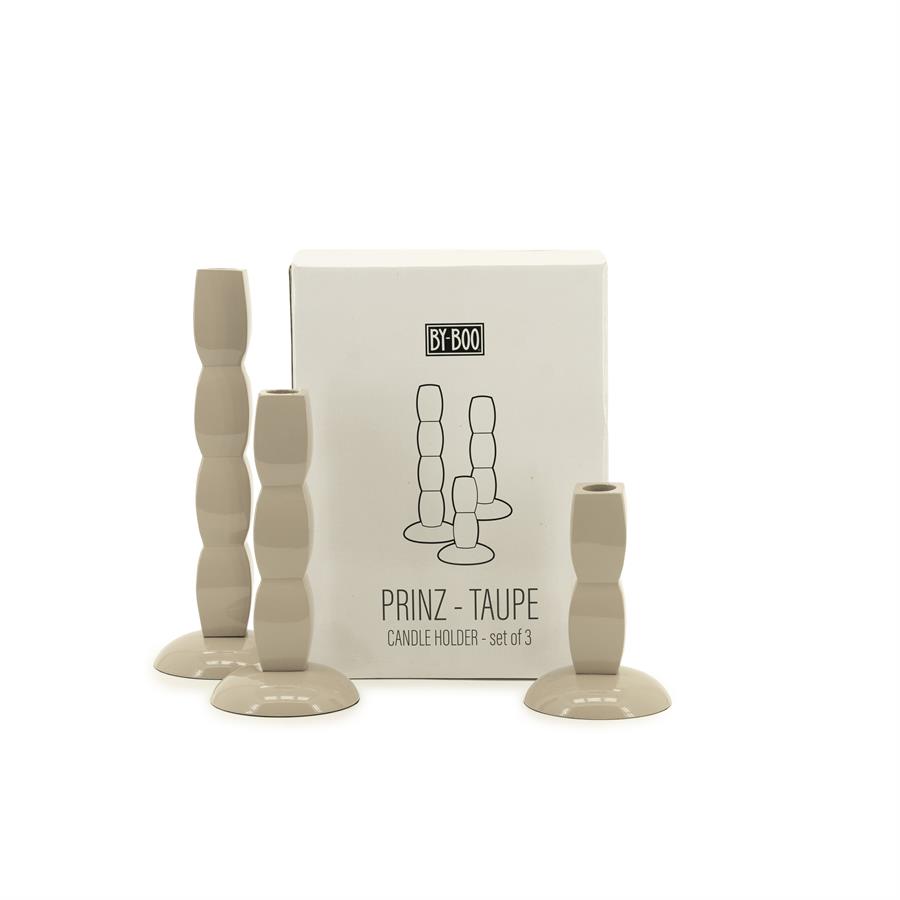 Candle holder Prinz - taupe - Afbeelding 2