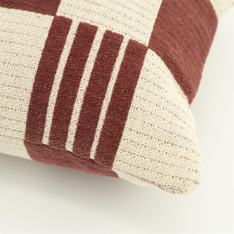 Pillow Twist 35x55 cm - burgundy - Afbeelding 2