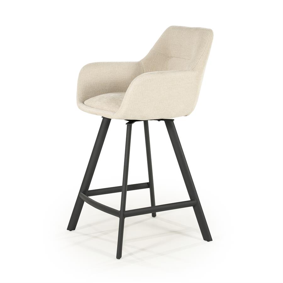 Barstool Bliss with armrest - beige - Afbeelding 2
