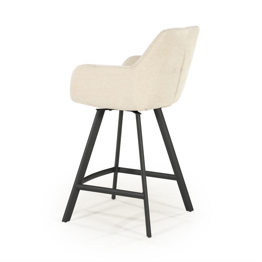 Barstool Bliss with armrest - beige - Afbeelding 4