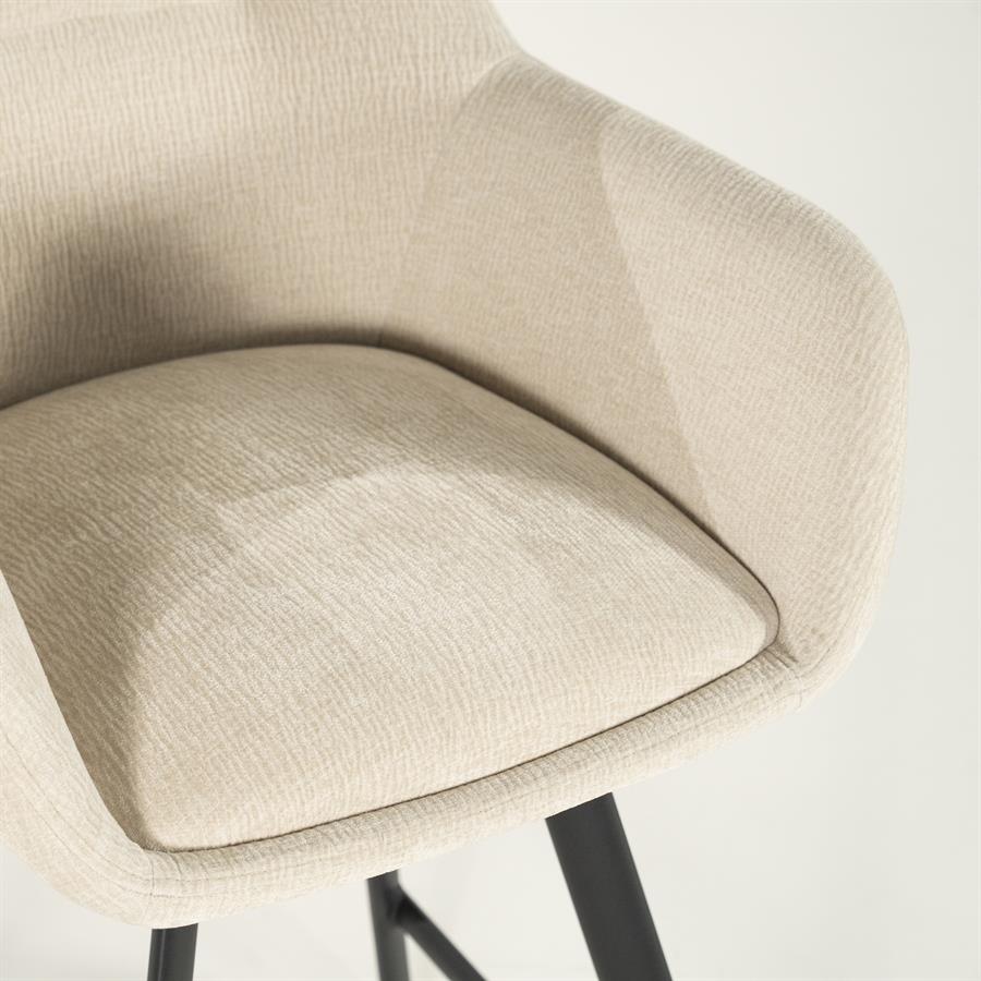 Barstool Bliss with armrest - beige - Afbeelding 9