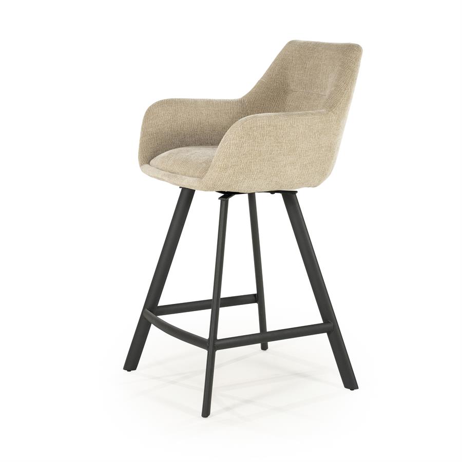 Barstool Bliss with armrest - taupe - Afbeelding 2