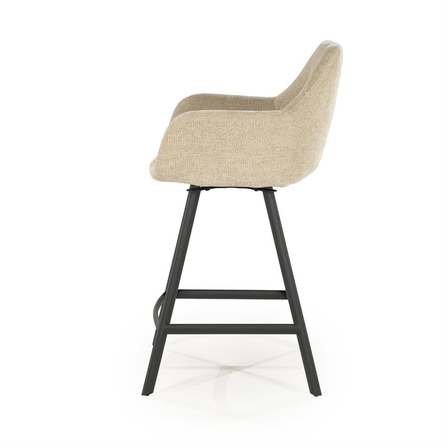 Barstool Bliss with armrest - taupe - Afbeelding 3