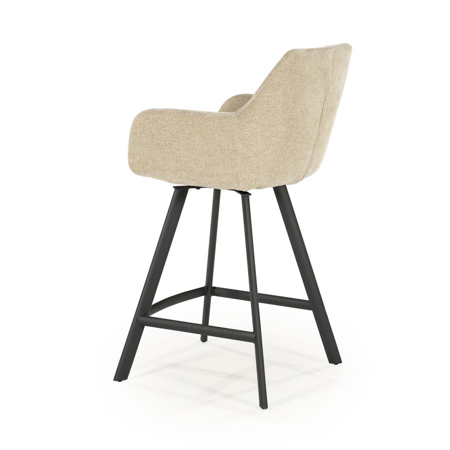 Barstool Bliss with armrest - taupe - Afbeelding 4
