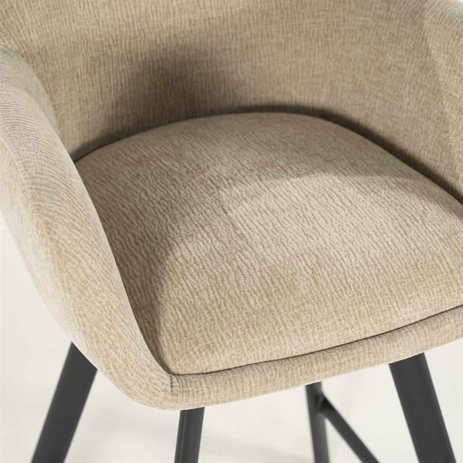 Barstool Bliss with armrest - taupe - Afbeelding 9