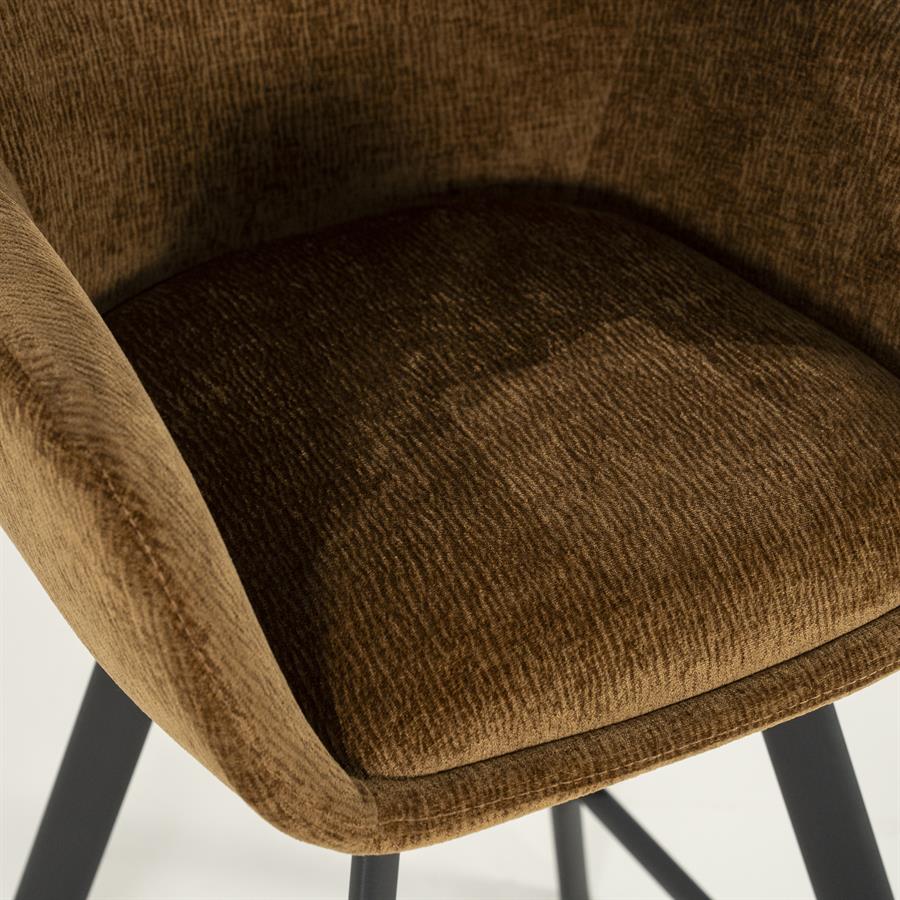 Barstool Bliss with armrest - mustard - Afbeelding 9