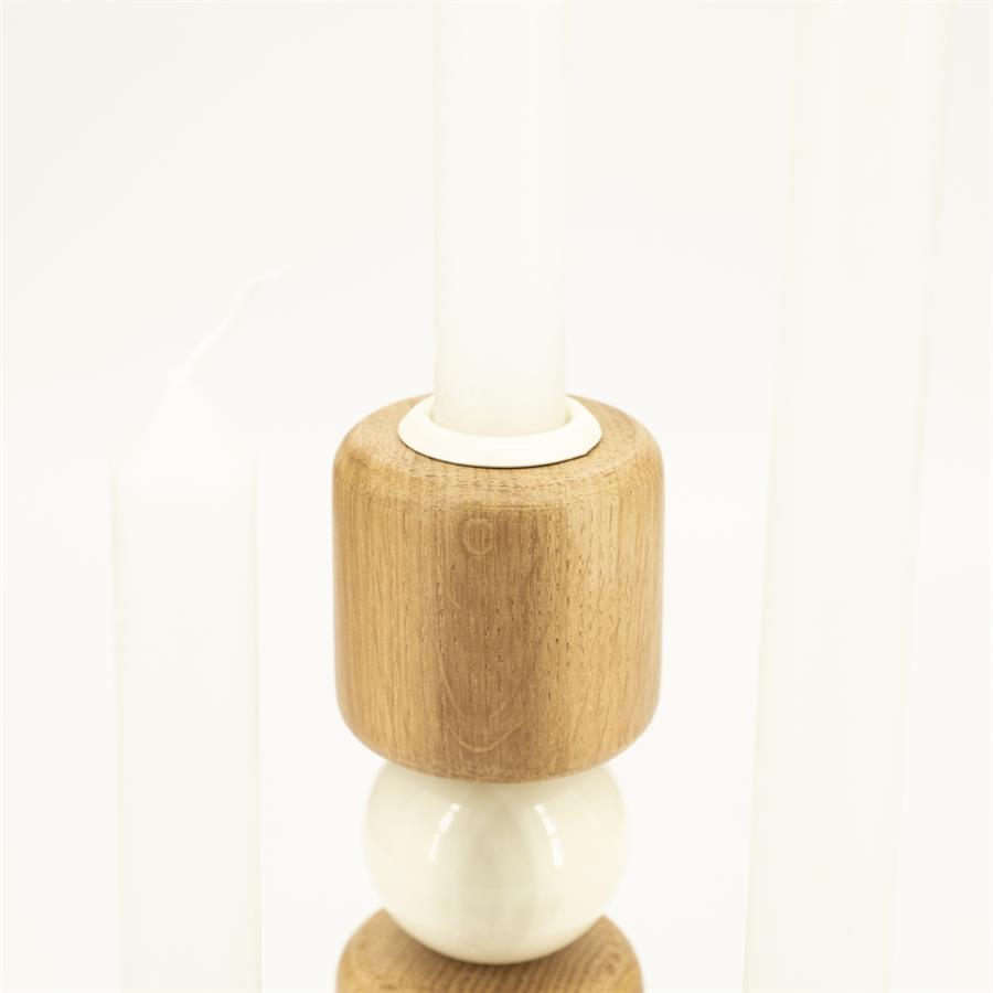 Candle holder Belloa - beige - Afbeelding 5