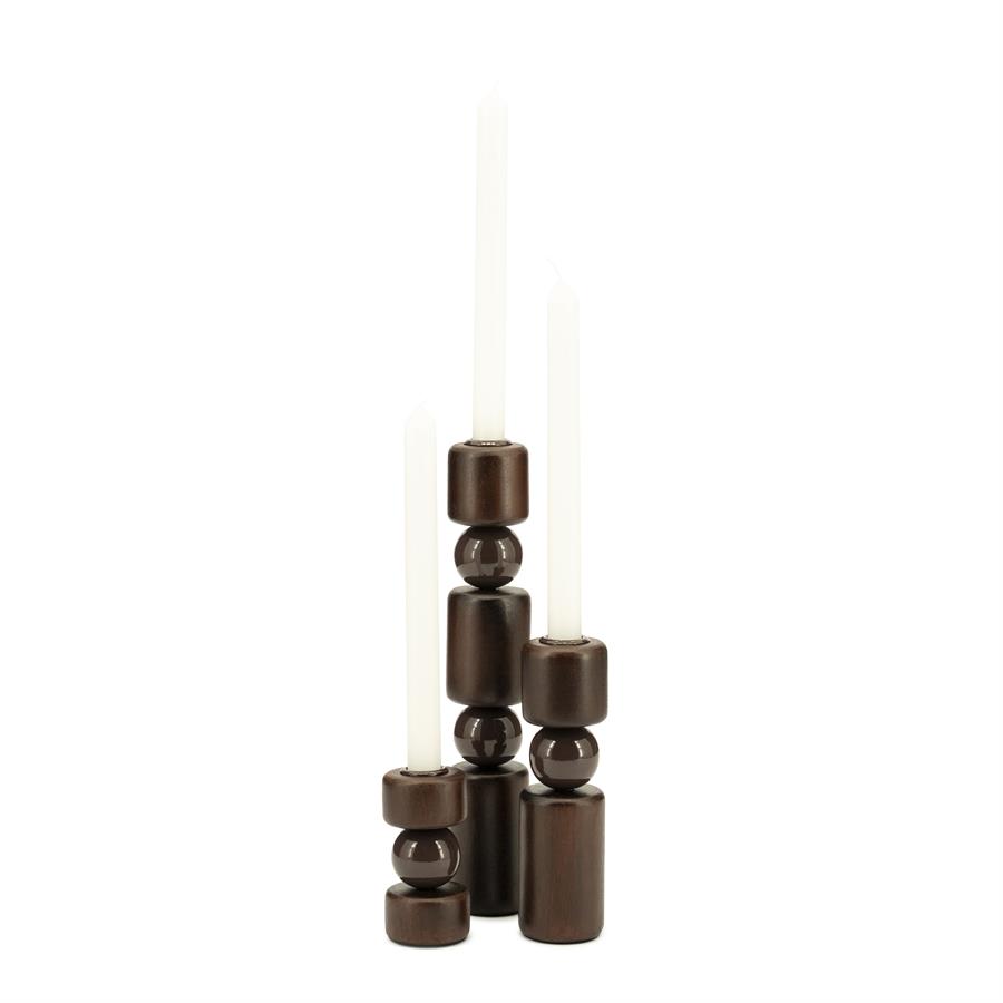 Candle holder Belloa - brown