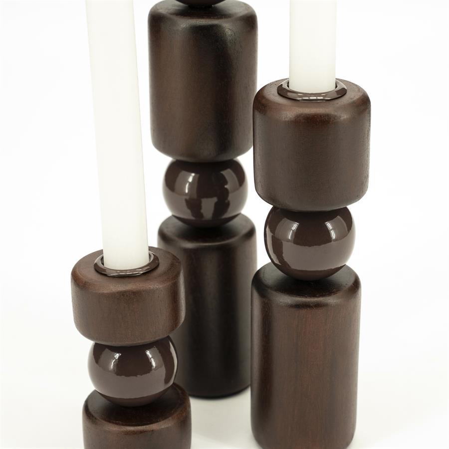 Candle holder Belloa - brown - Afbeelding 3