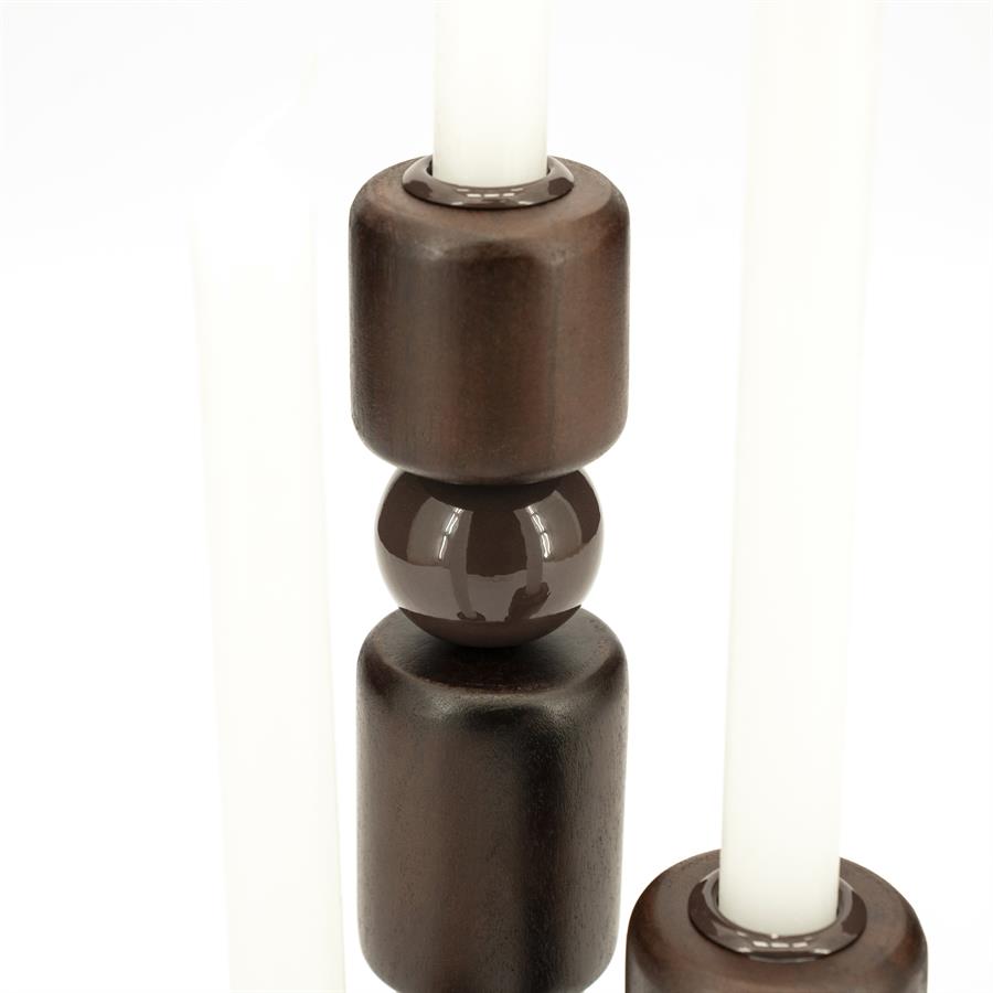 Candle holder Belloa - brown - Afbeelding 4