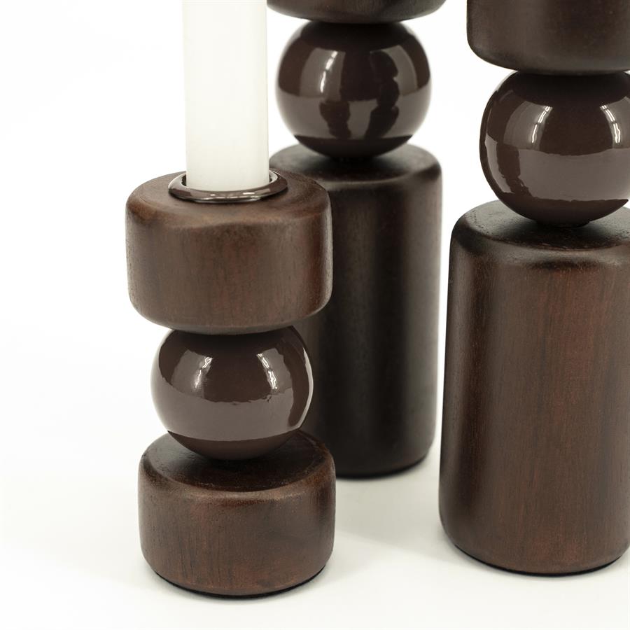 Candle holder Belloa - brown - Afbeelding 5
