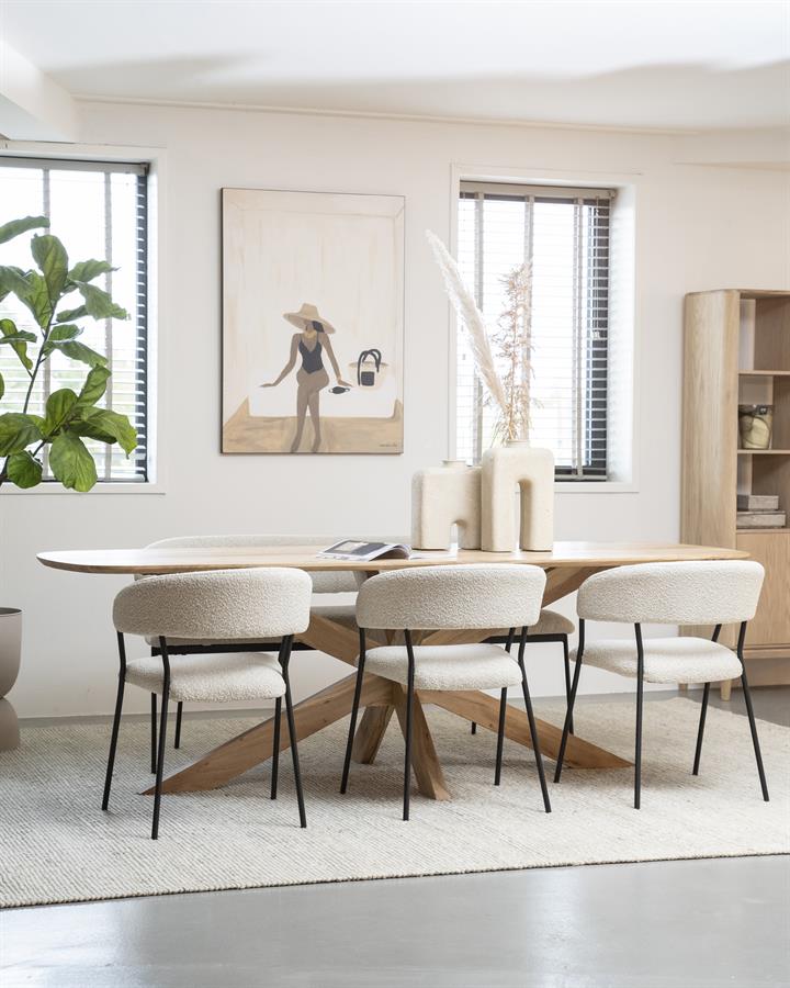 Eettafel Nikki 240x100 - naturel - Afbeelding 6