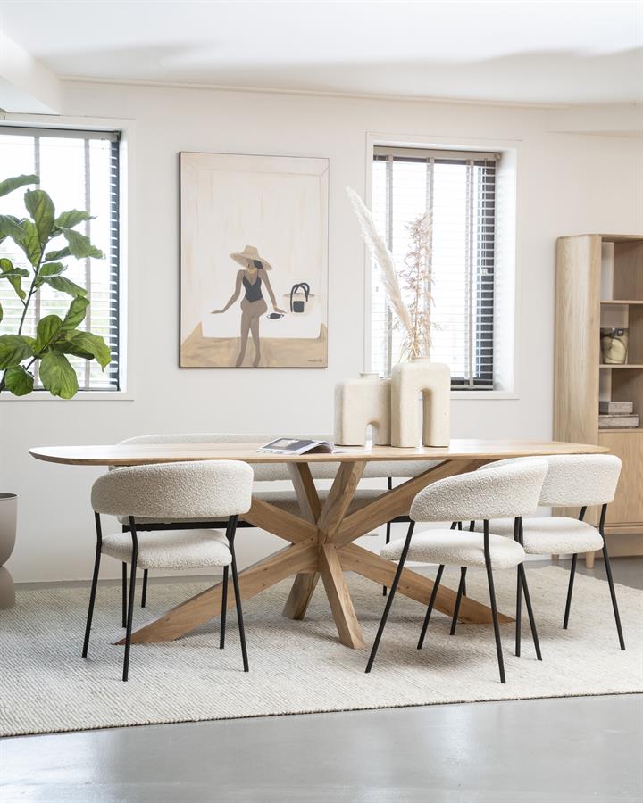 Eettafel Nikki 240x100 - naturel - Afbeelding 7