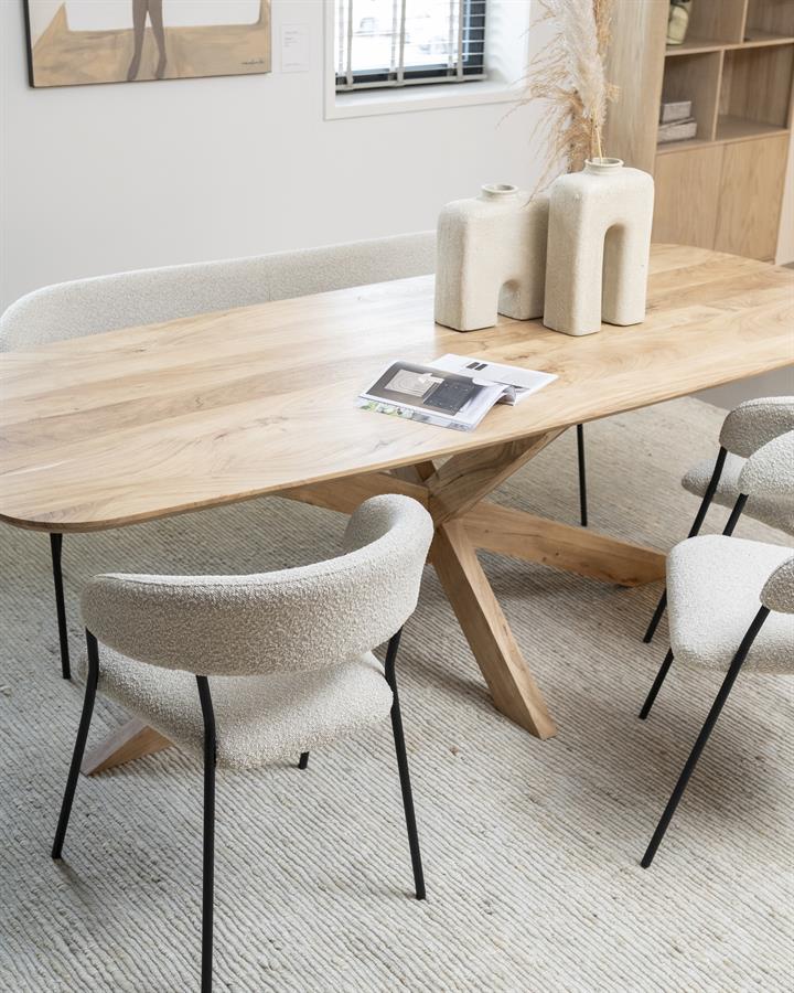 Eettafel Nikki 240x100 - naturel - Afbeelding 9